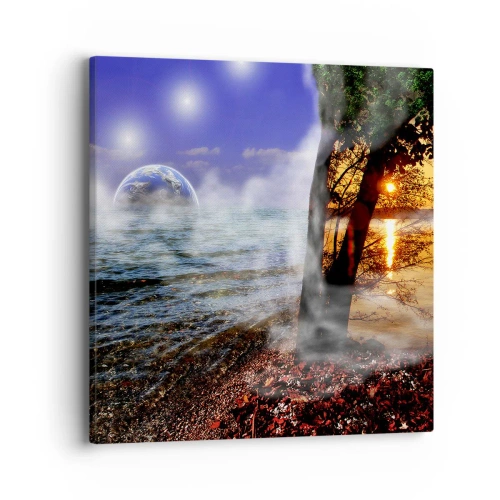 Canvas picture - Surrealistic Landscape - Unity of Nature - 40x40 cm