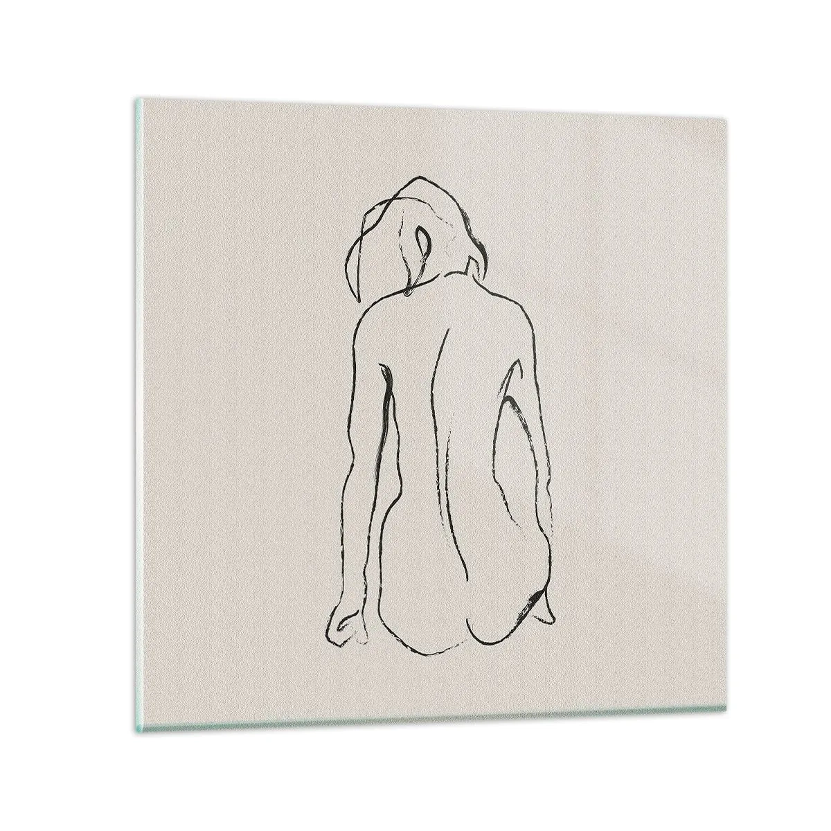 Glass picture - Woman Nude - 50x50 cm
