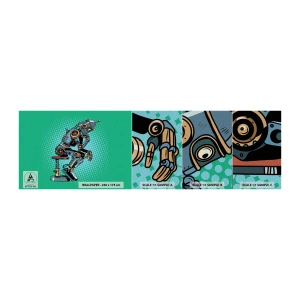 Photo Wallpaper Sample Premium Sand - On the Essence of Being - Abstraction, Intelligent Robot, For children - 100x30 cm