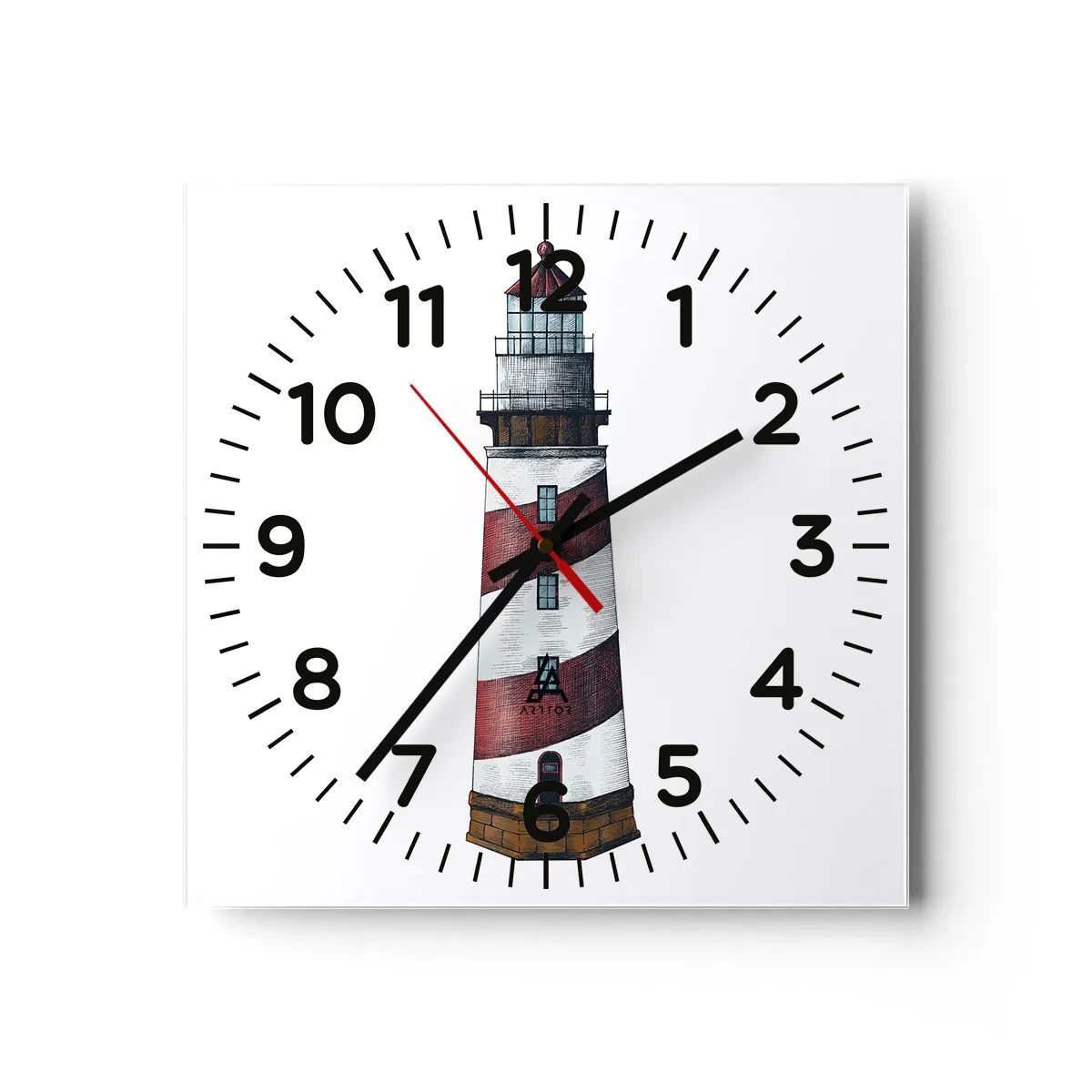 Wall clock - Clock on glass - Always on Guard - 40x40 cm
