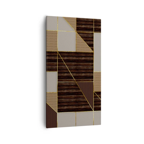 Canvas picture - Mosaic of Brown and Gold - 55x100 cm