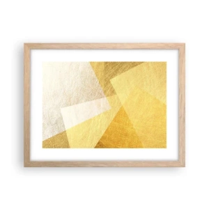 Poster in light oak frame - Weather of Geometry - 40x30 cm