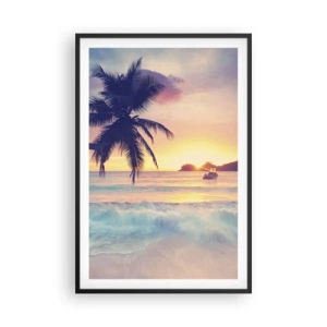 Poster in black frame - Evening in a Bay - 61x91 cm