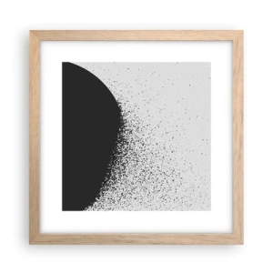 Poster in light oak frame - Movement of Particles - 30x30 cm