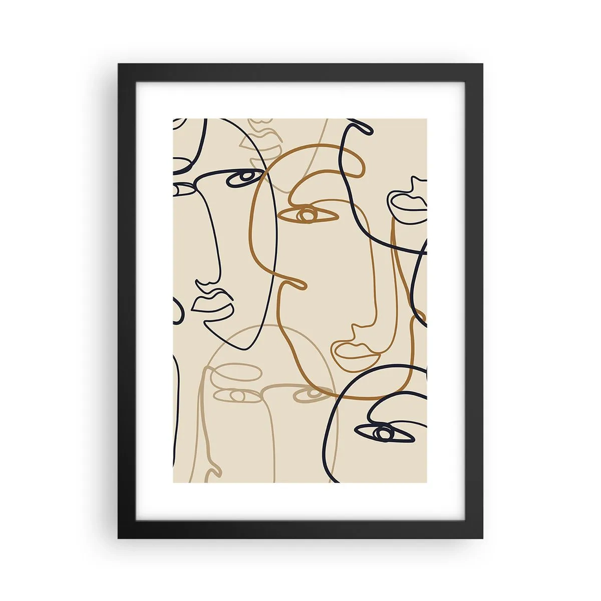 Poster in black frame - Multiplied Portrait - 30x40 cm
