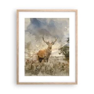Poster in light oak frame - Dignity - Strength - Majesty - 40x50 cm