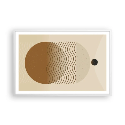 Poster in white frmae - About the Origin of Geometrical Figures - 91x61 cm