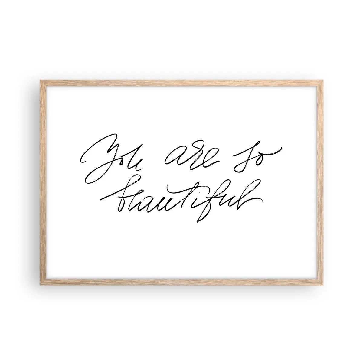 Poster in light oak frame - Really, Believe Me... - 70x50 cm
