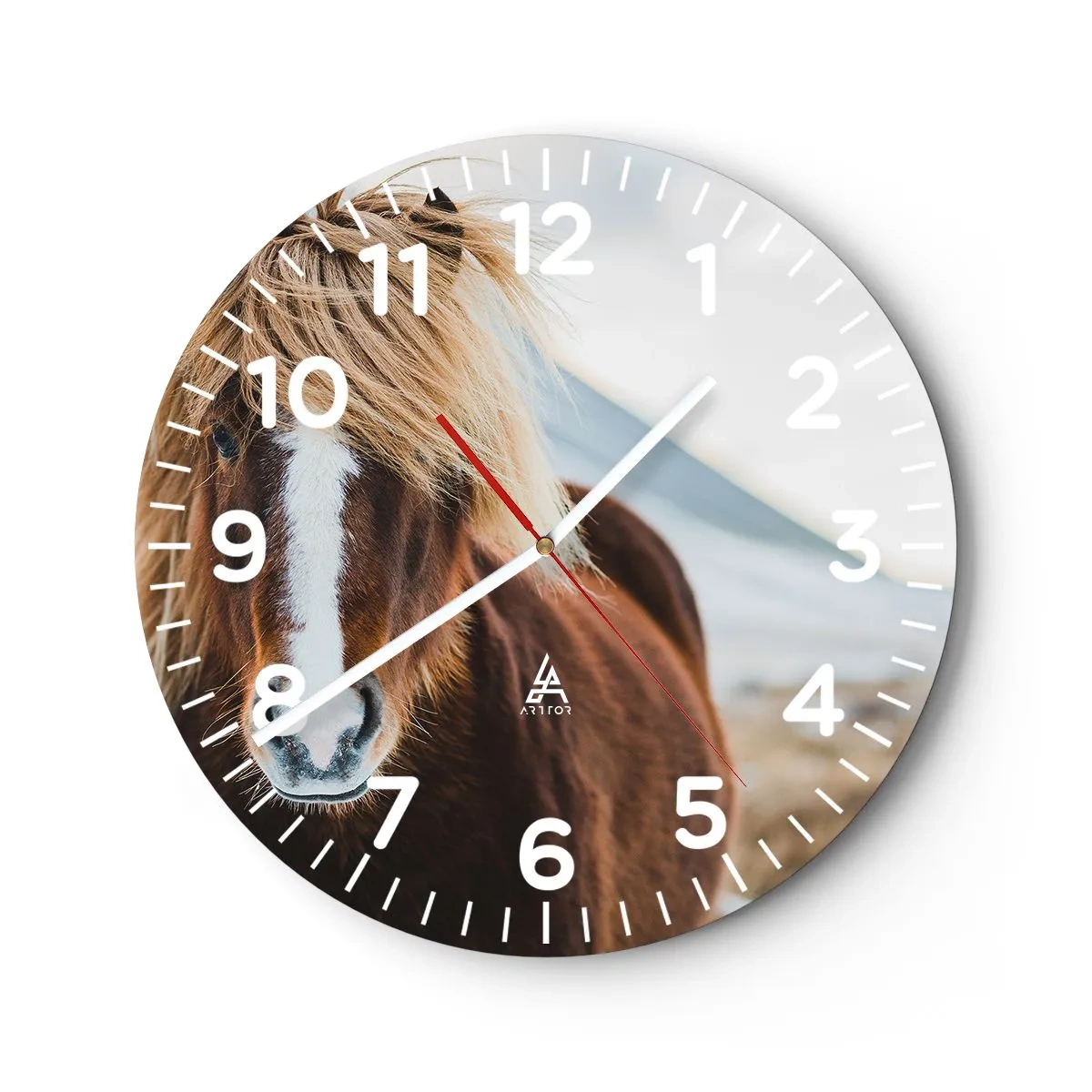 Wall clock - Clock on glass - Can You Feel the Freedom? - 40x40 cm