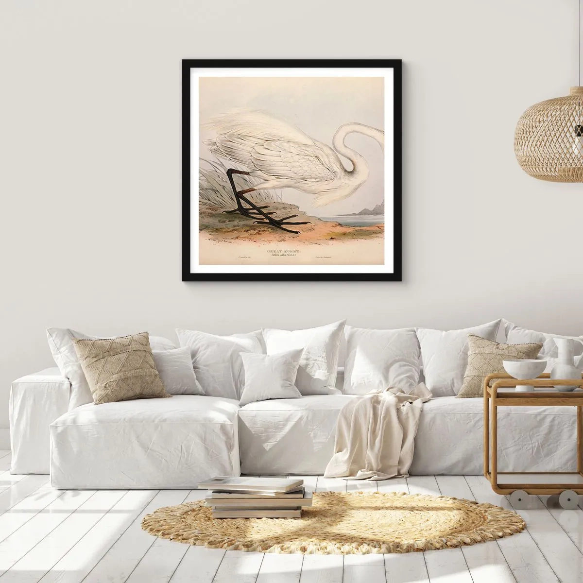 Poster in black frame - Lady on the Marsh - 30x30 cm