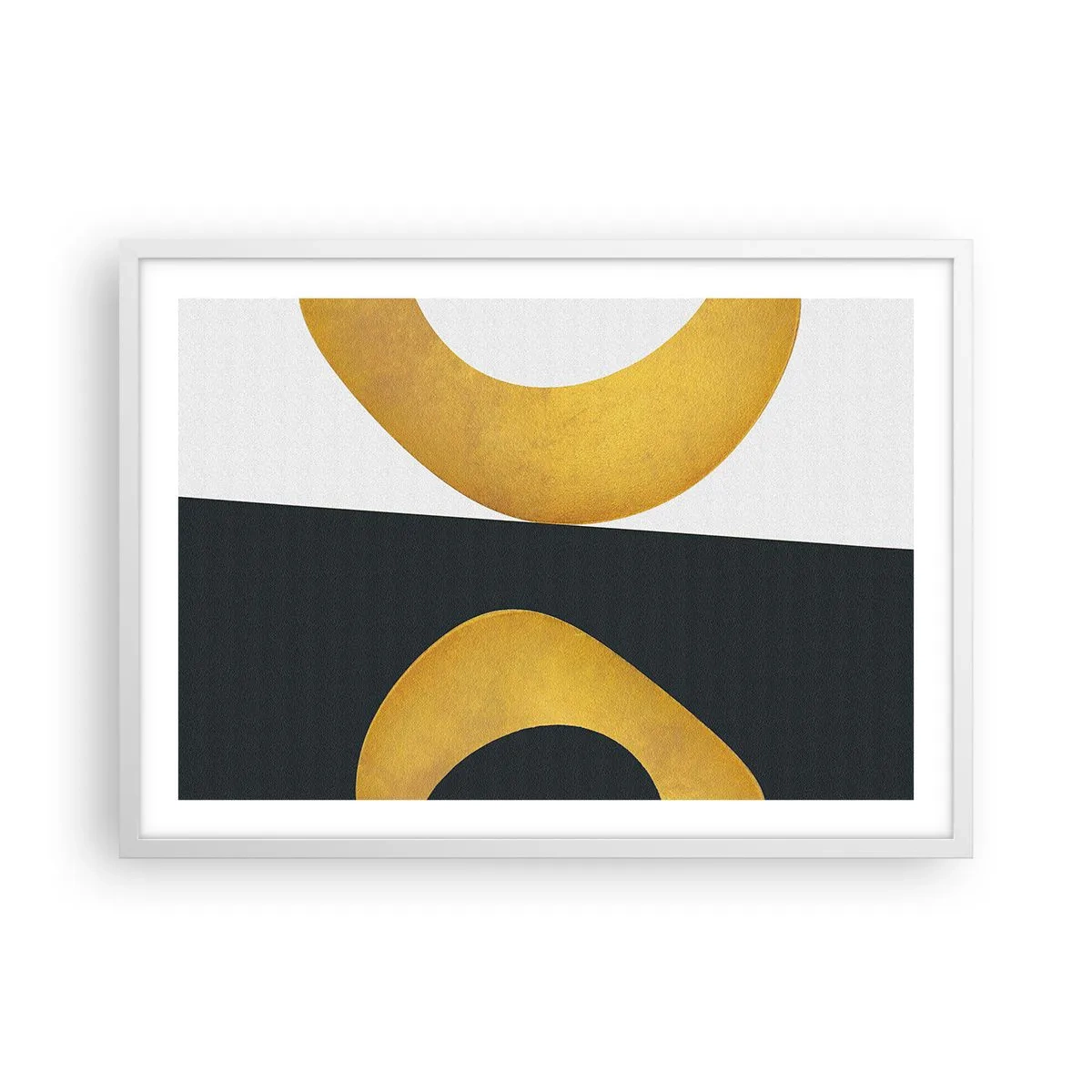 Poster in white frmae - First Of All: Gold - 70x50 cm