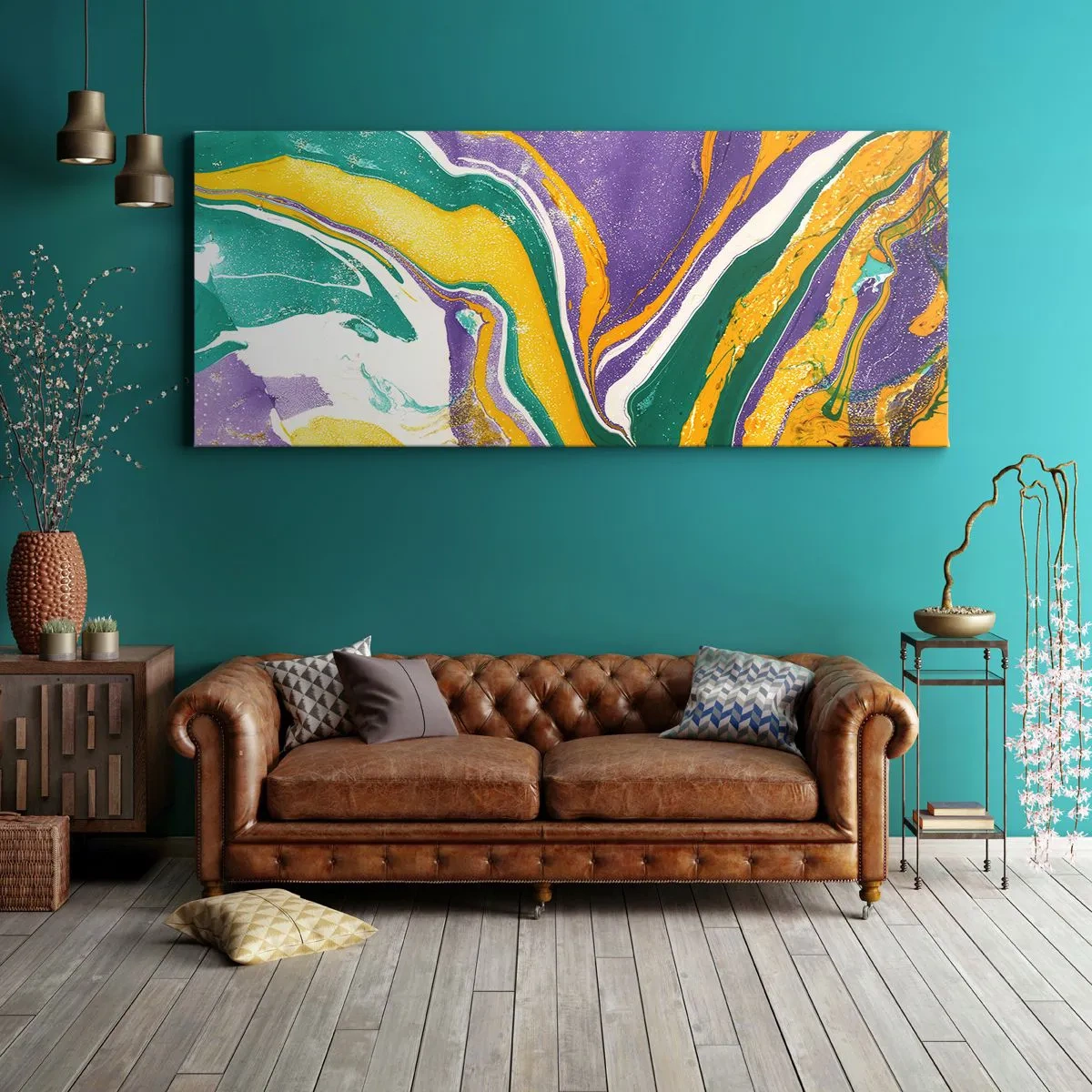 Canvas picture - Colour Waves - 120x50 cm