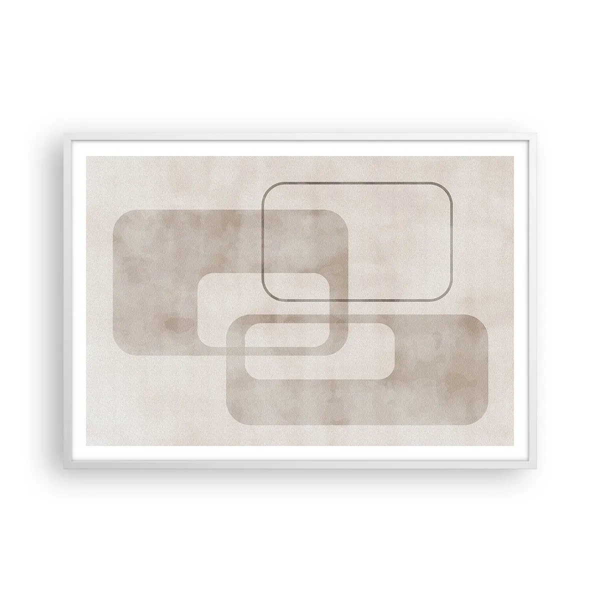 Poster in white frmae - Geometrical Grout - 100x70 cm