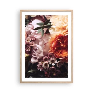 Poster in light oak frame - Wrapped by Beauty - 50x70 cm