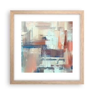 Poster in light oak frame - Reaching Light - 30x30 cm