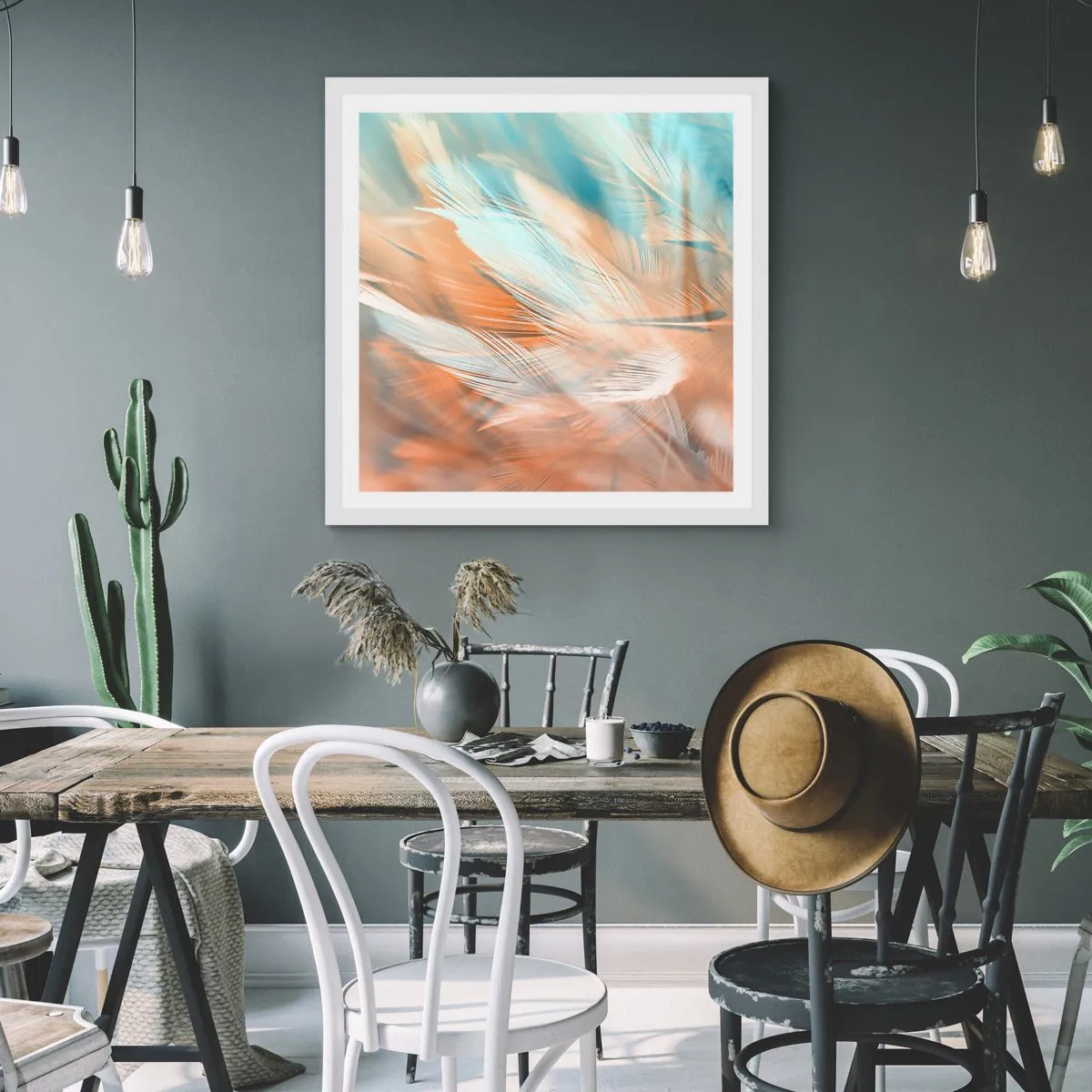 Poster in white frmae - In the Land of Gentleness - 60x60 cm