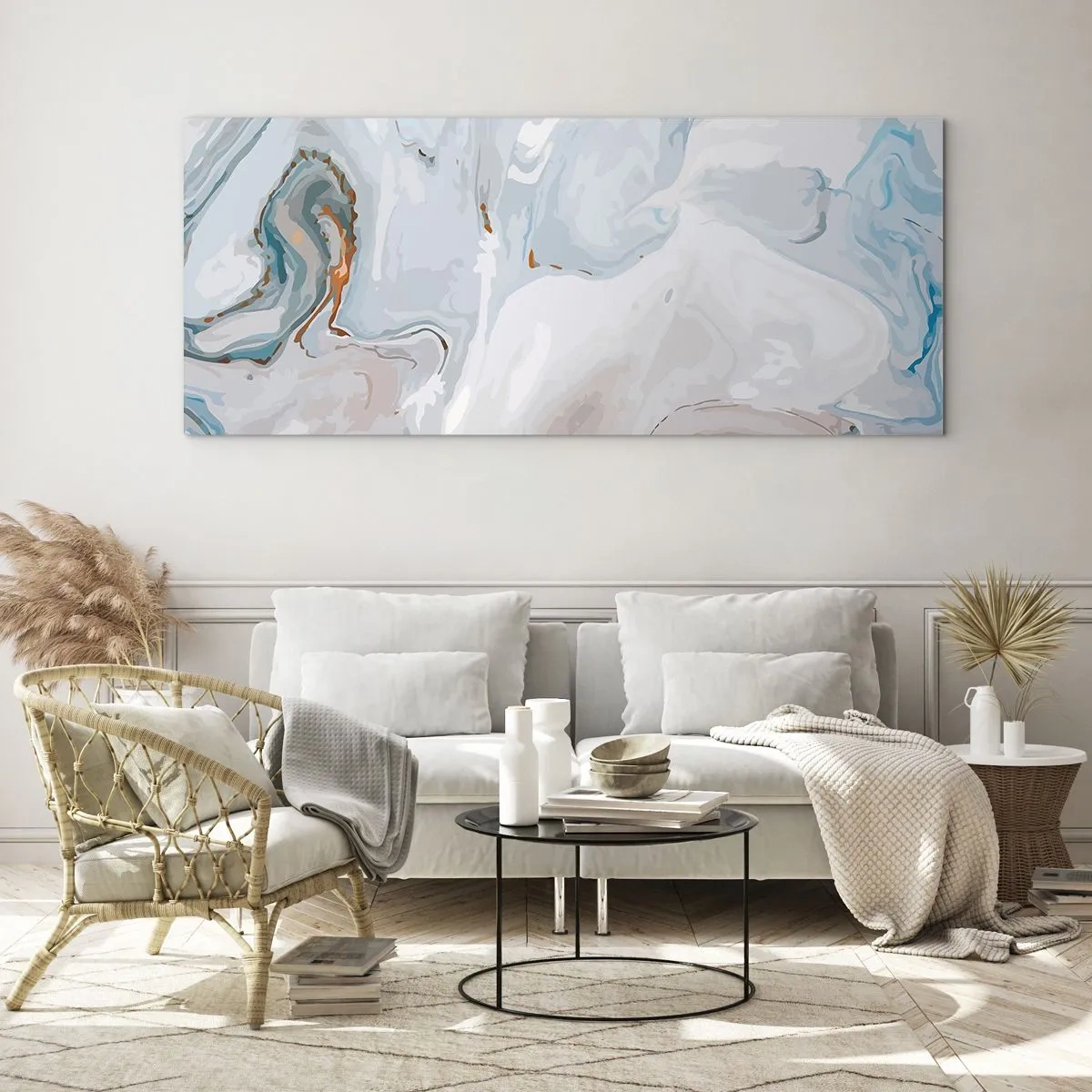Glass picture - White Fusion - 120x50 cm