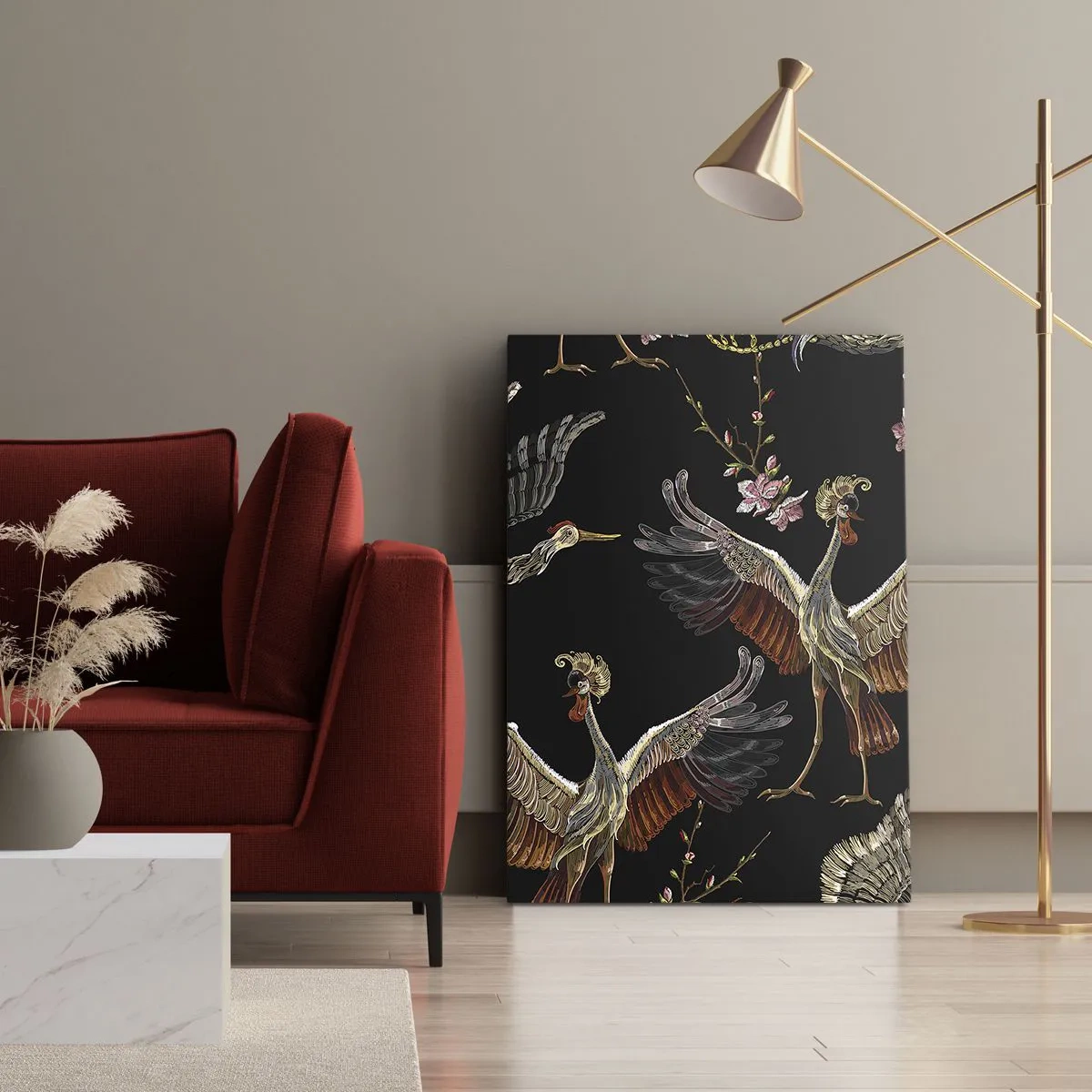 Canvas picture - Fairy Tale Bird - 65x120 cm