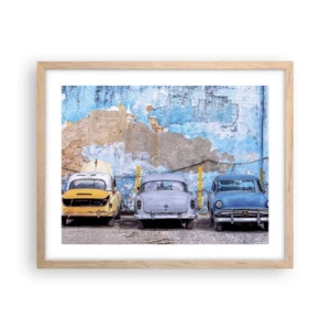 Poster in light oak frame - Meeting of Veterans - 50x40 cm