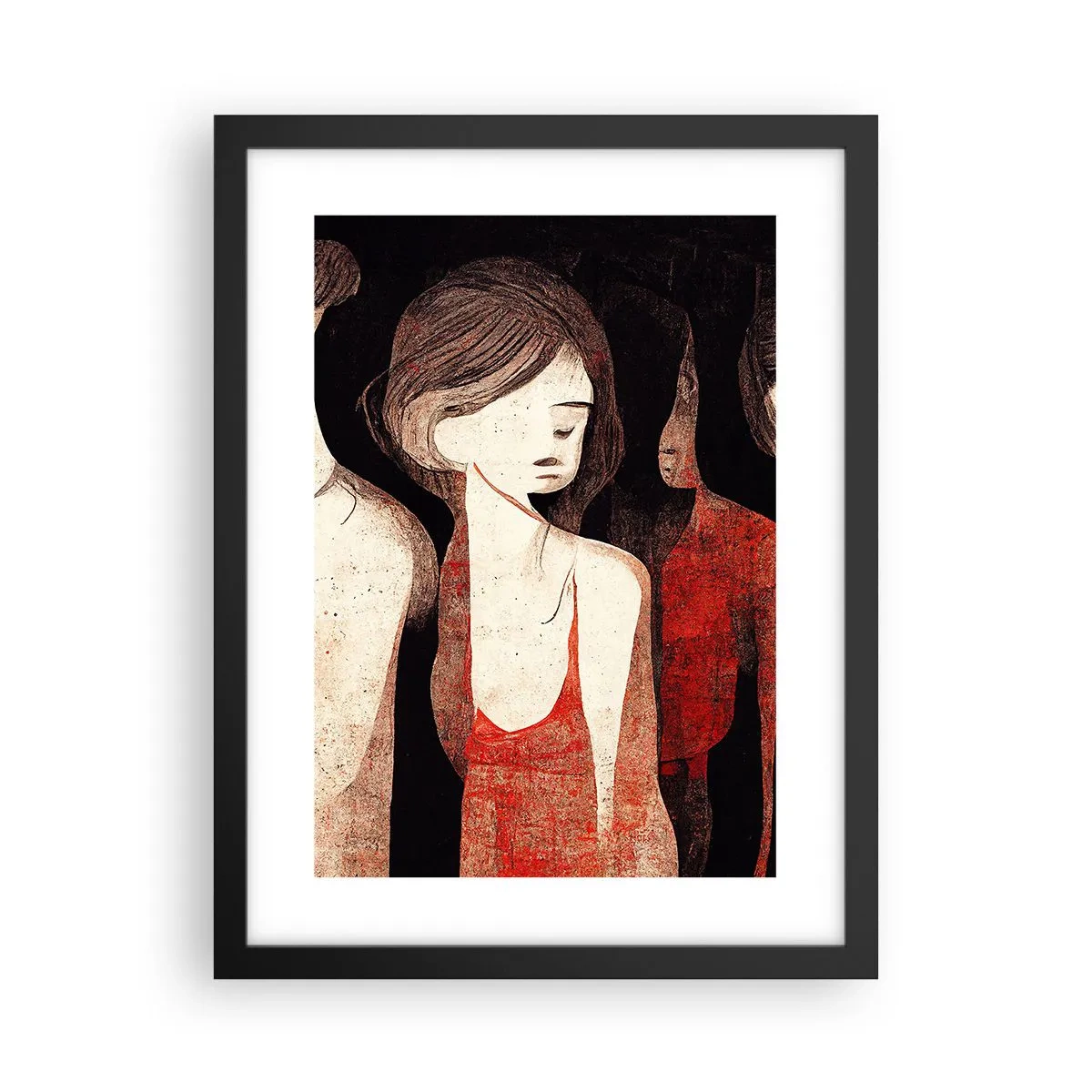 Poster in black frame - Madonnas from Darkness - 30x40 cm