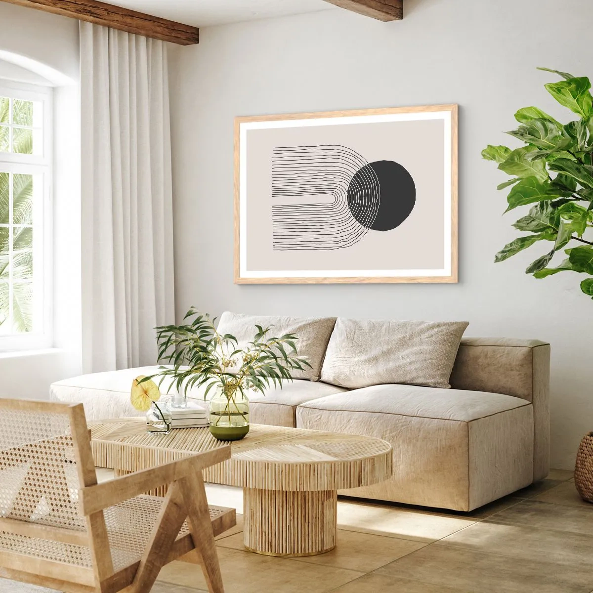 Poster in light oak frame - Trembling and Certainty - 70x50 cm
