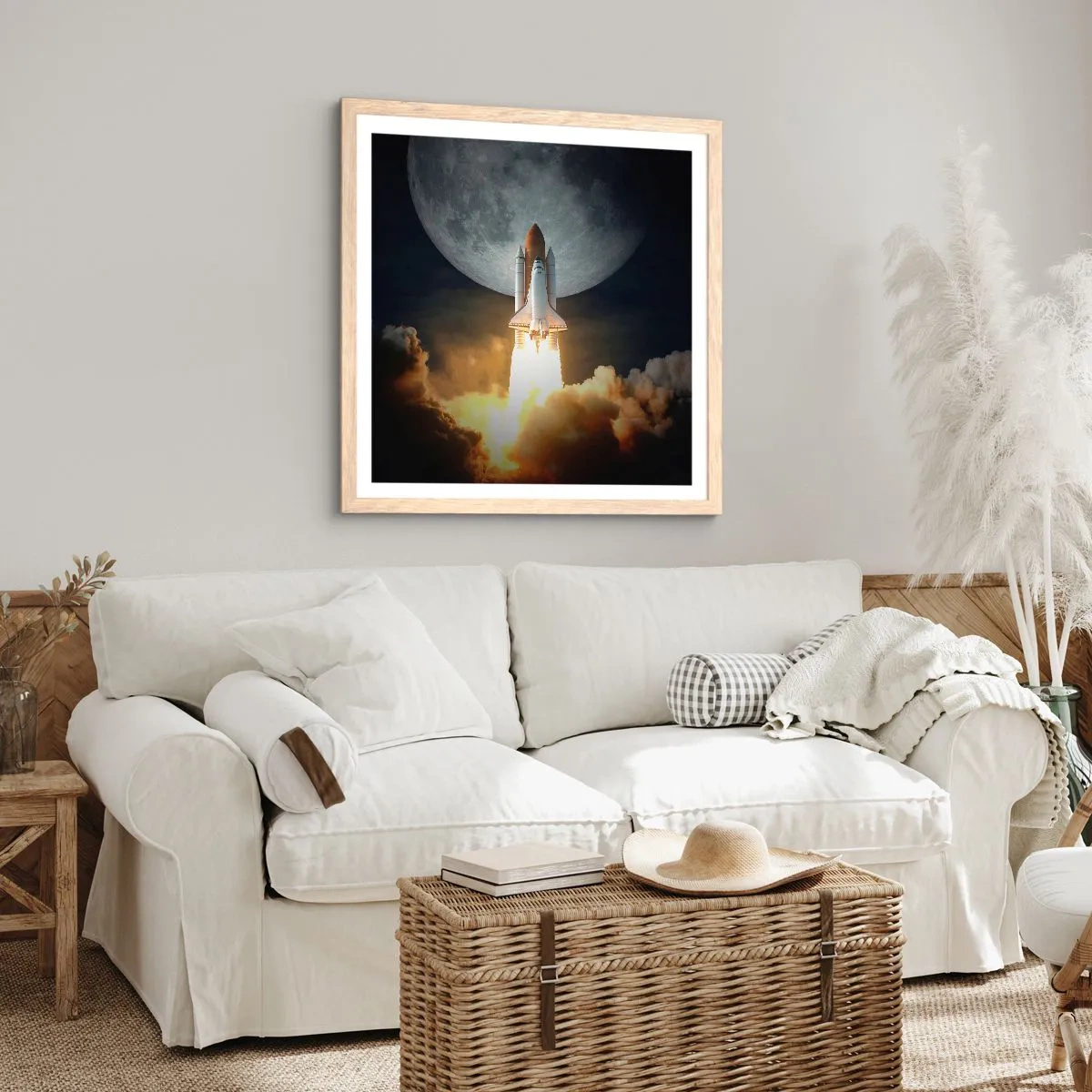 Poster in light oak frame - Beginning of Unearthly Adventure - 30x30 cm