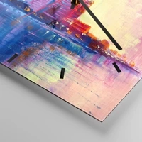 Clock face with lines