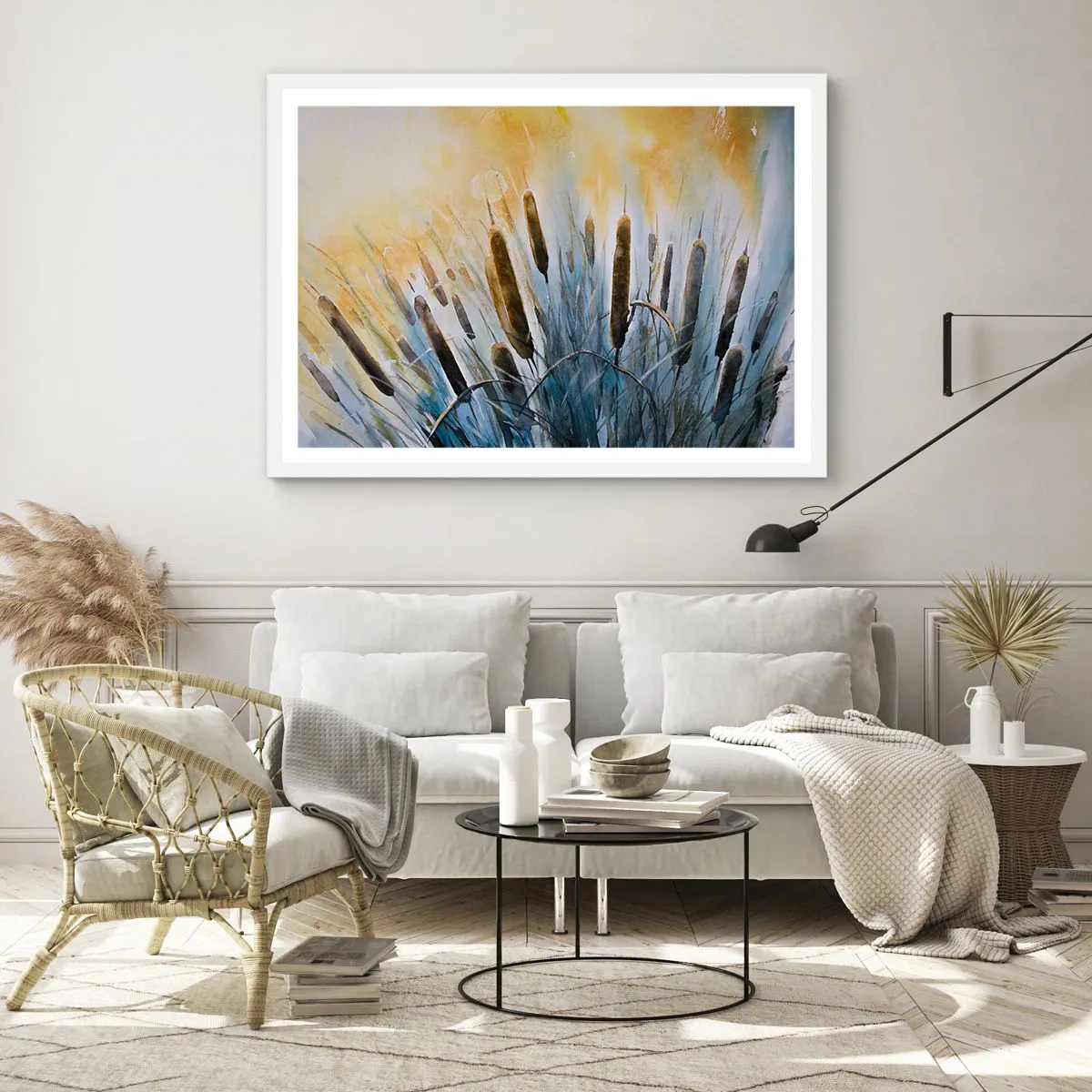 Poster in white frmae - Coolness of Water, Heat of the Sun - 91x61 cm