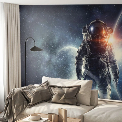 Self-Adhesive Photo Wallpaper Deluxe Sticker - Space Adventure - Cosmos, Astronaut, Stars - 150x105 cm