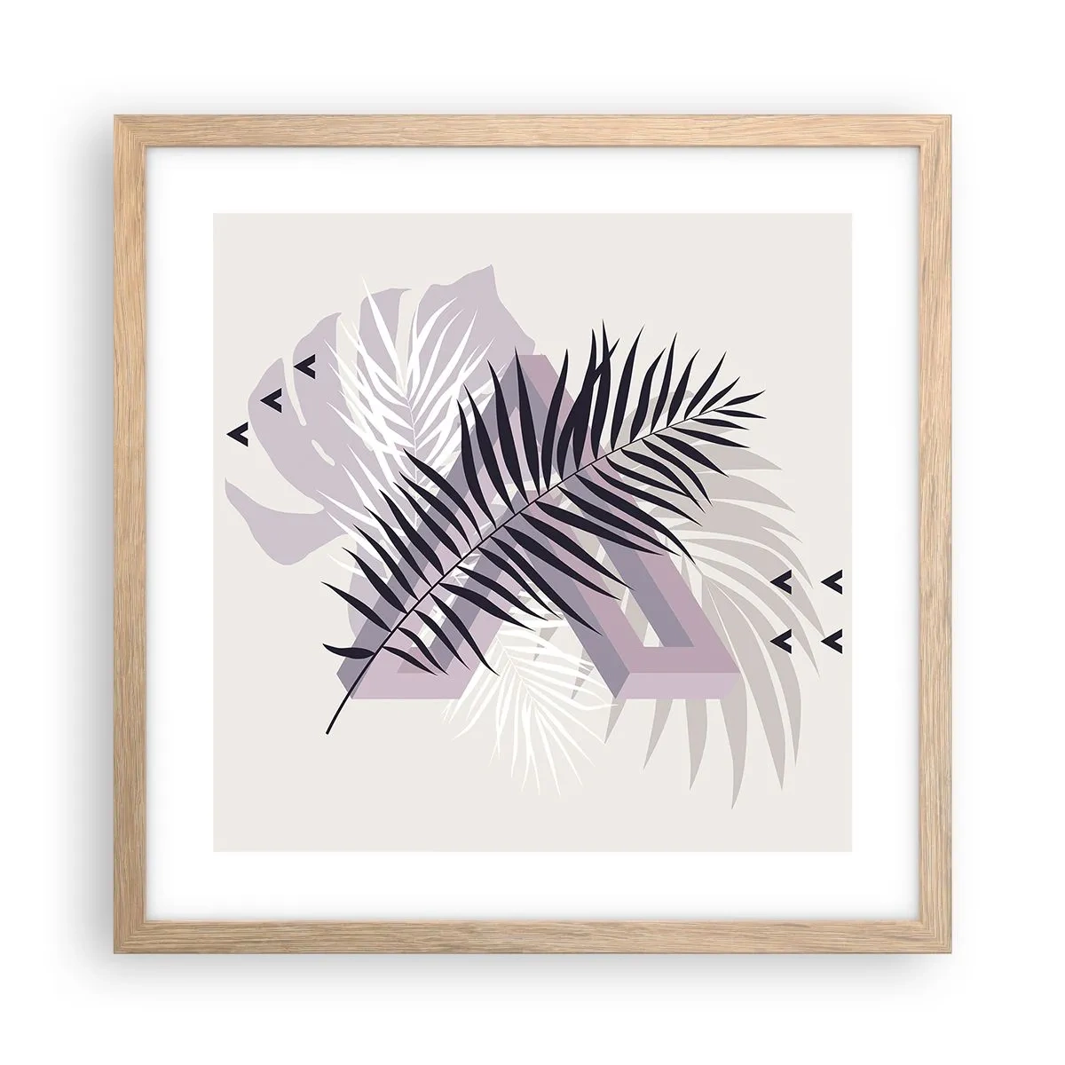 Poster in light oak frame - Shadow of a Shadow - 40x40 cm