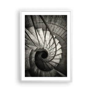 Poster in white frmae - Up the Stairs and Down the Stairs - 50x70 cm