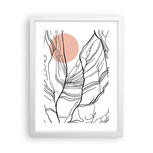 Poster in white frmae - In a Web of Twigs - 30x40 cm