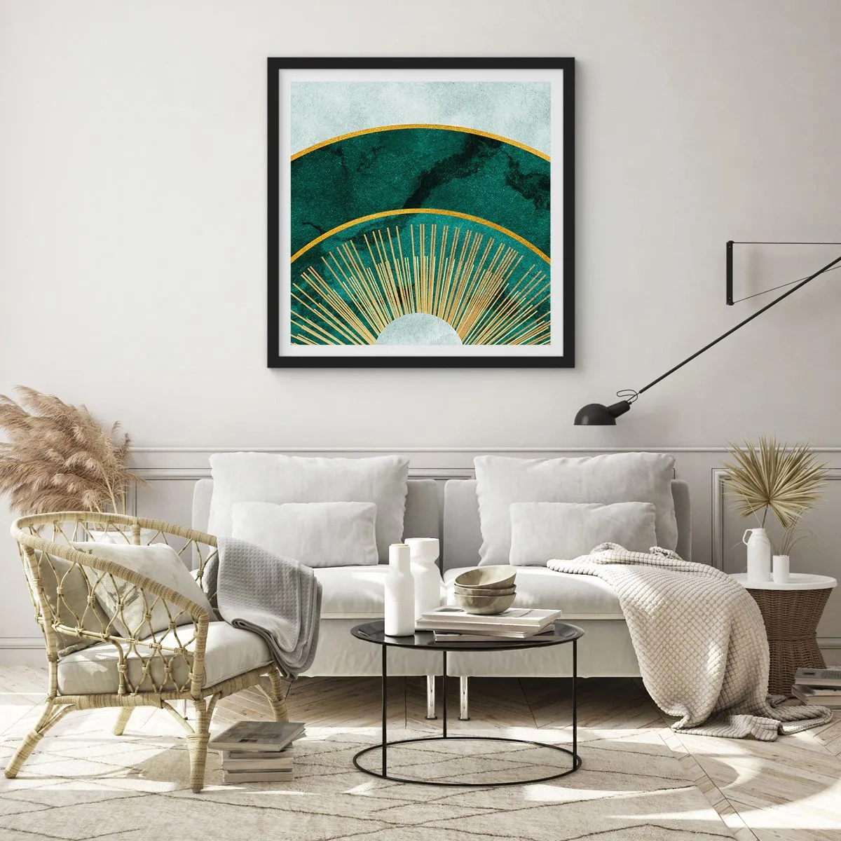 Poster in black frame - Another Solar System - 60x60 cm