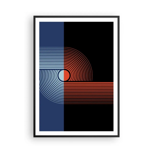 Poster in black frame - In a Geometrical Embrace - 70x100 cm