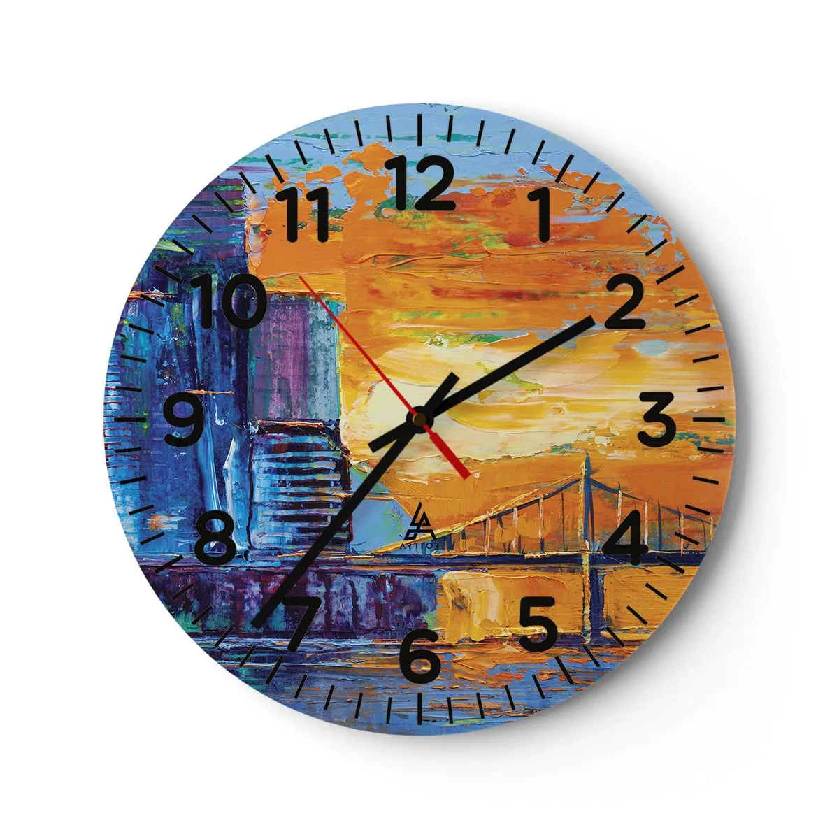 Wall clock - Clock on glass - Culture and Nature - 30x30 cm