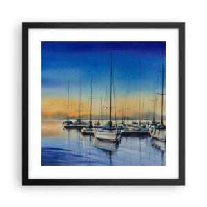 Poster in black frame - The End of a Good Day - 40x40 cm
