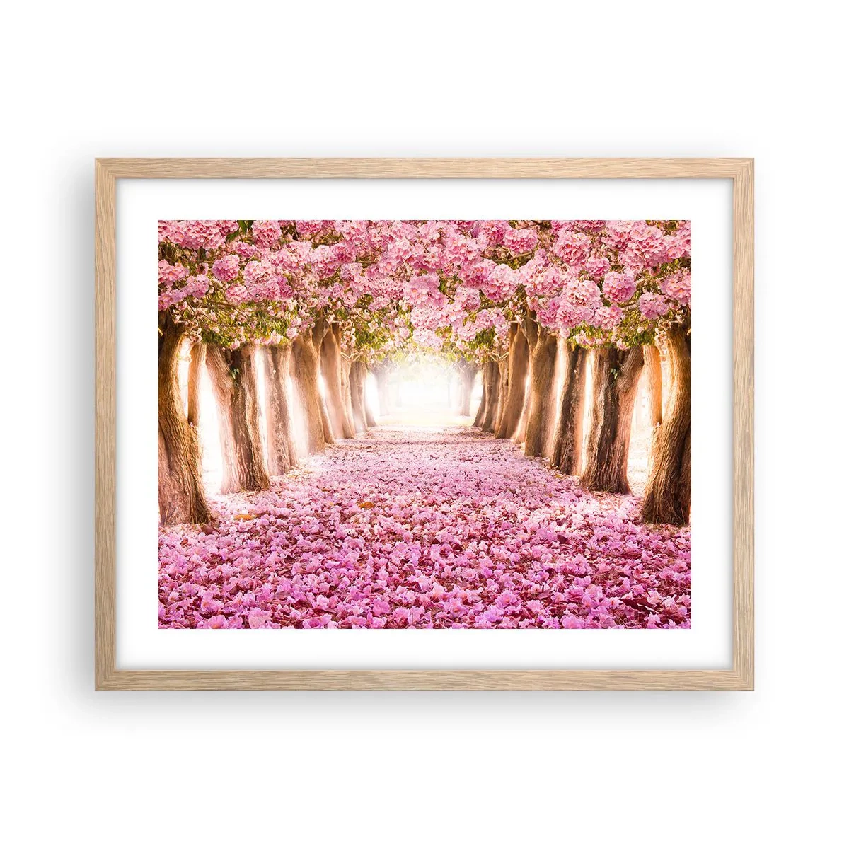 Poster in light oak frame - Way to Heaven - 50x40 cm