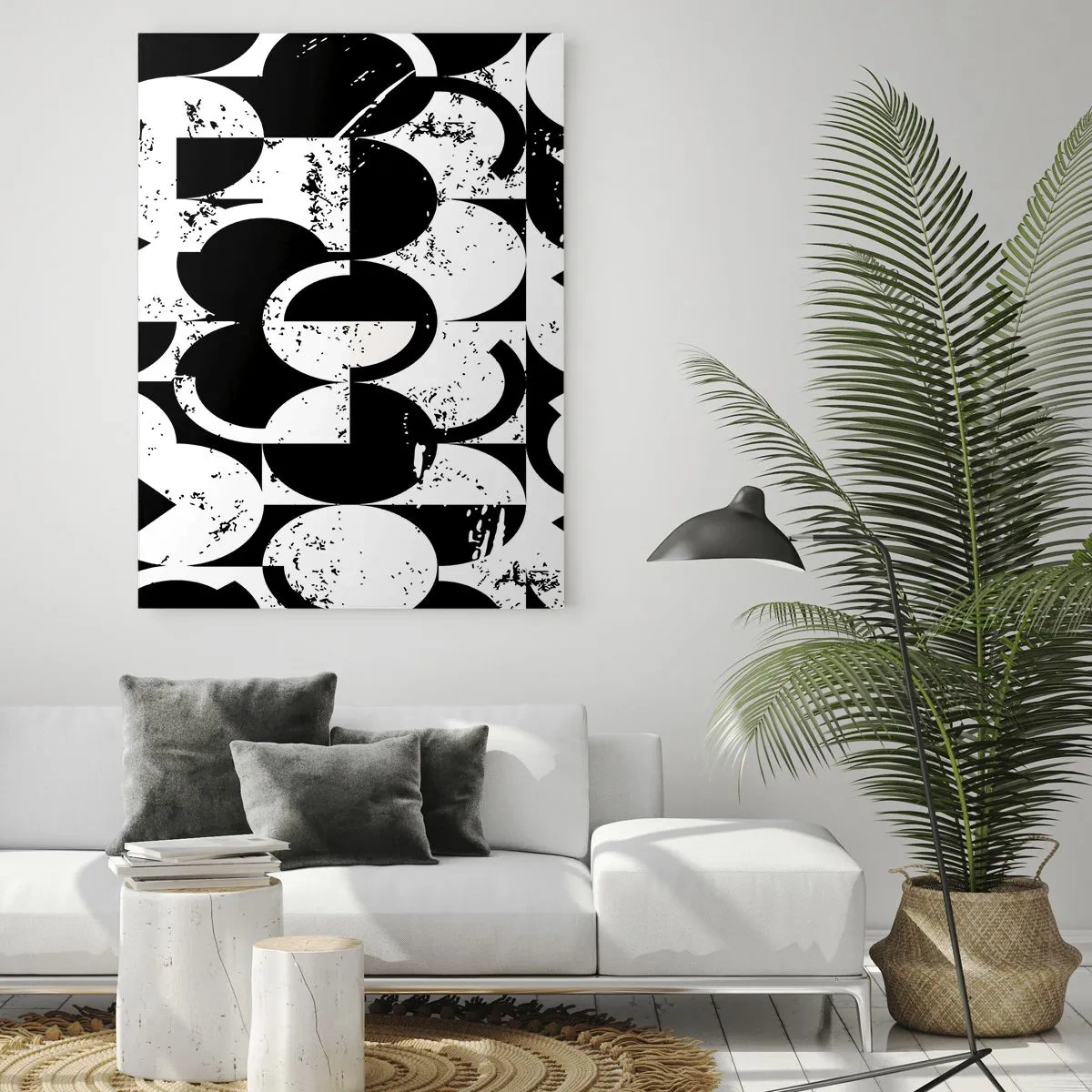 Glass picture - White Is White and Black Is Black - 80x120 cm