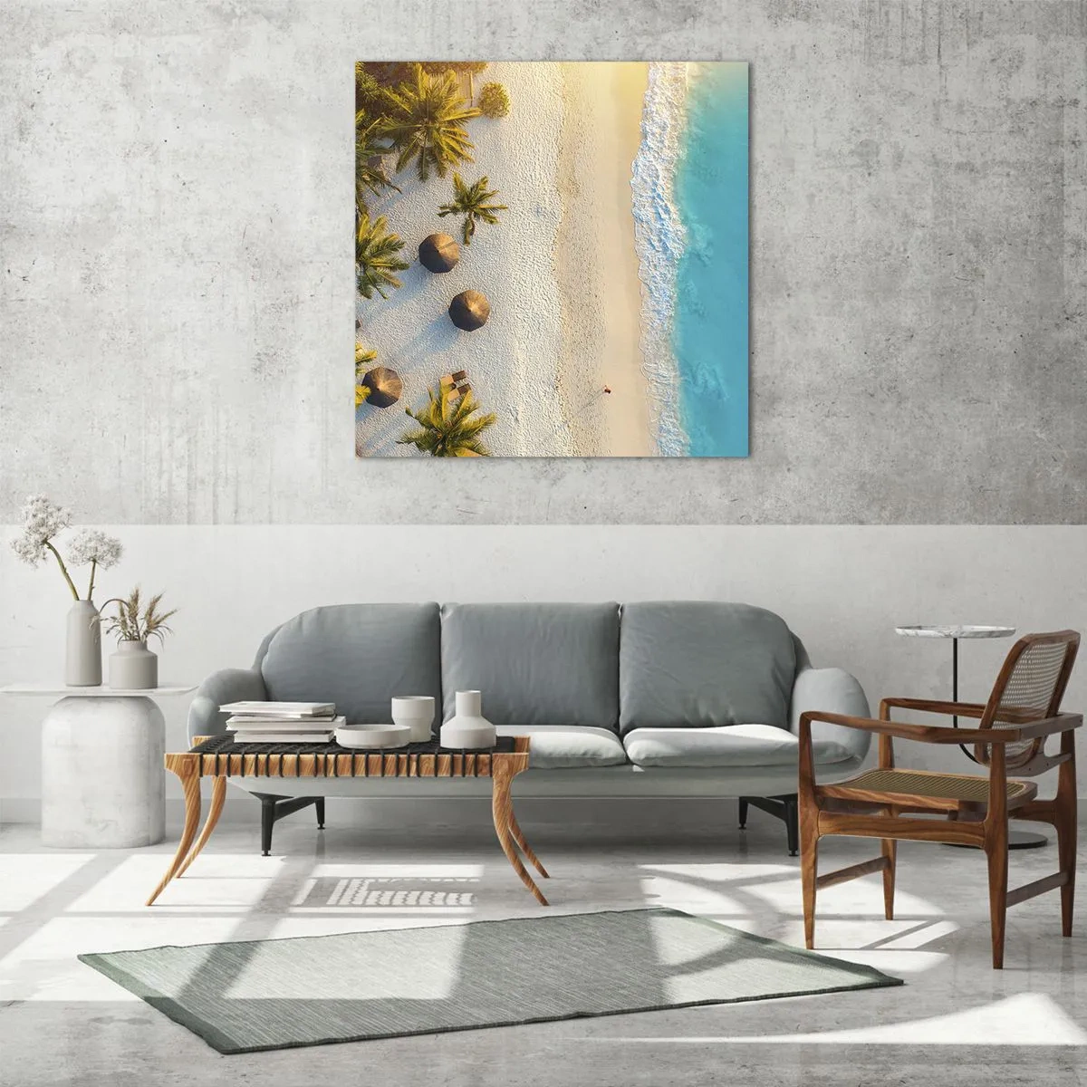 Glass picture - Welcome to Paradise - 30x30 cm