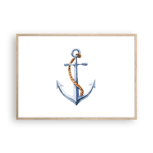 Poster in light oak frame - Ahoy Adventure! - 100x70 cm