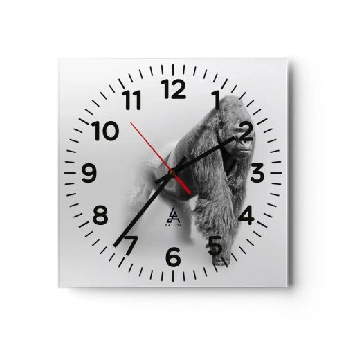 Wall clock - Clock on glass - Certain of Its Strength - 30x30 cm