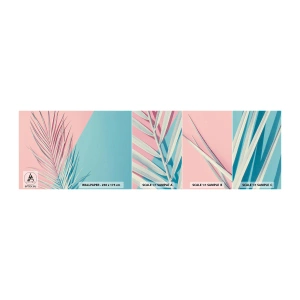 Photo Wallpaper Sample Standard Eco - Tropical impression - Palm Leaf, Abstraction, Graphics - 100x30 cm