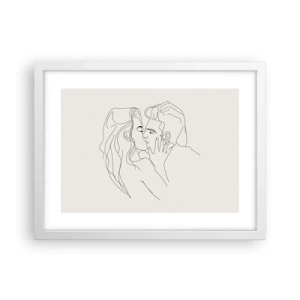 Poster in white frmae - Tangled up by a Feeling - 40x30 cm