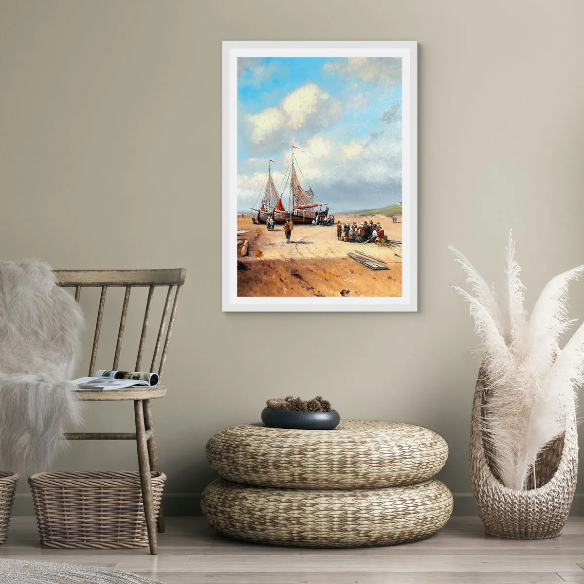 Poster in white frmae - After a Successful Catch - 40x50 cm