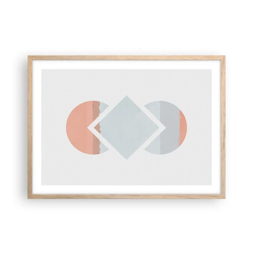 Poster in light oak frame - Situation Is Clear - 70x50 cm