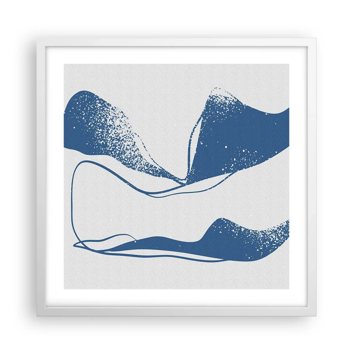 Poster in white frmae - Abstract with Wings - 50x50 cm