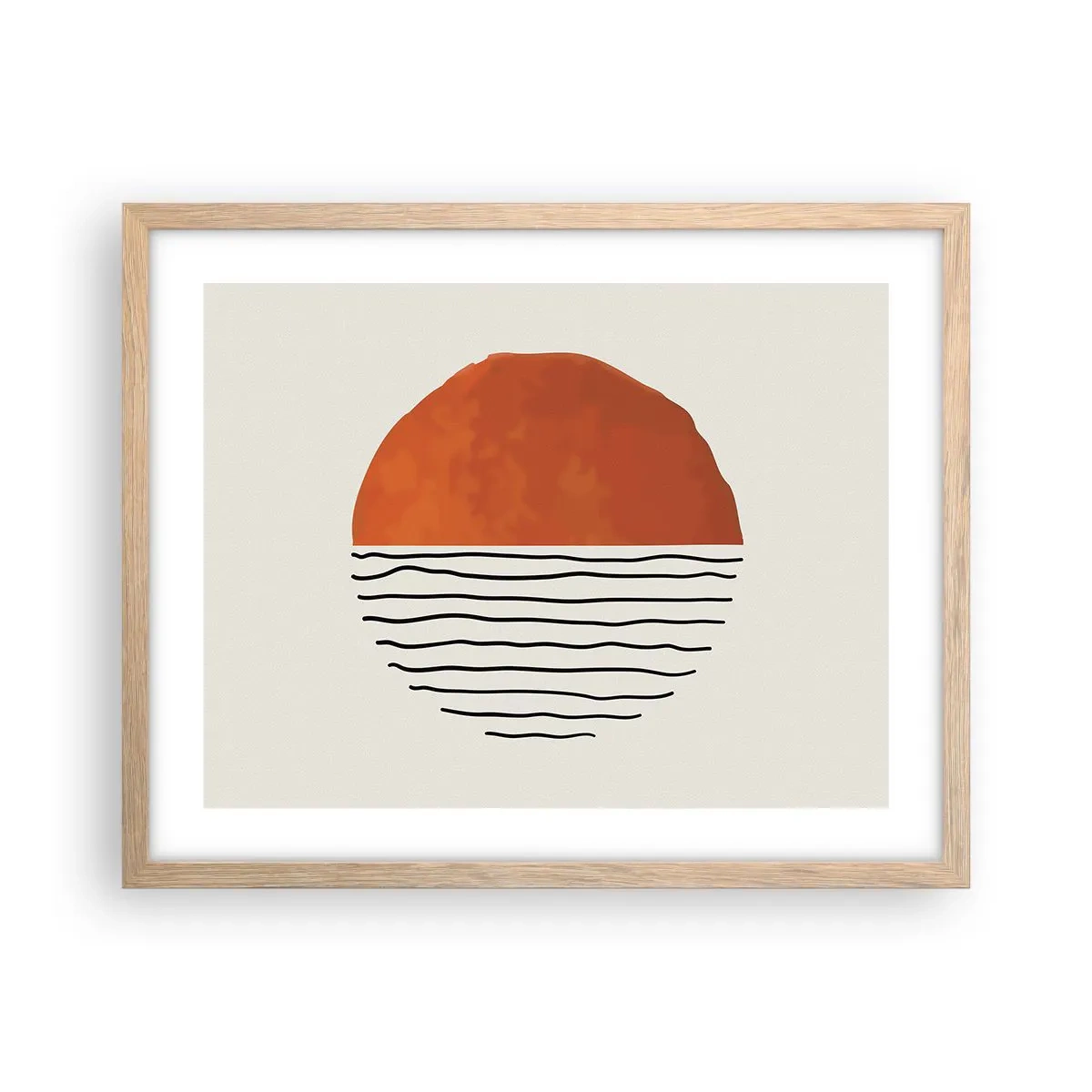 Poster in light oak frame - In Japanese Style - 50x40 cm