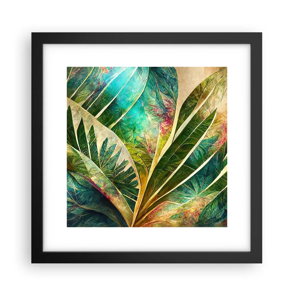 Poster in black frame - Colours of the Tropics - 30x30 cm