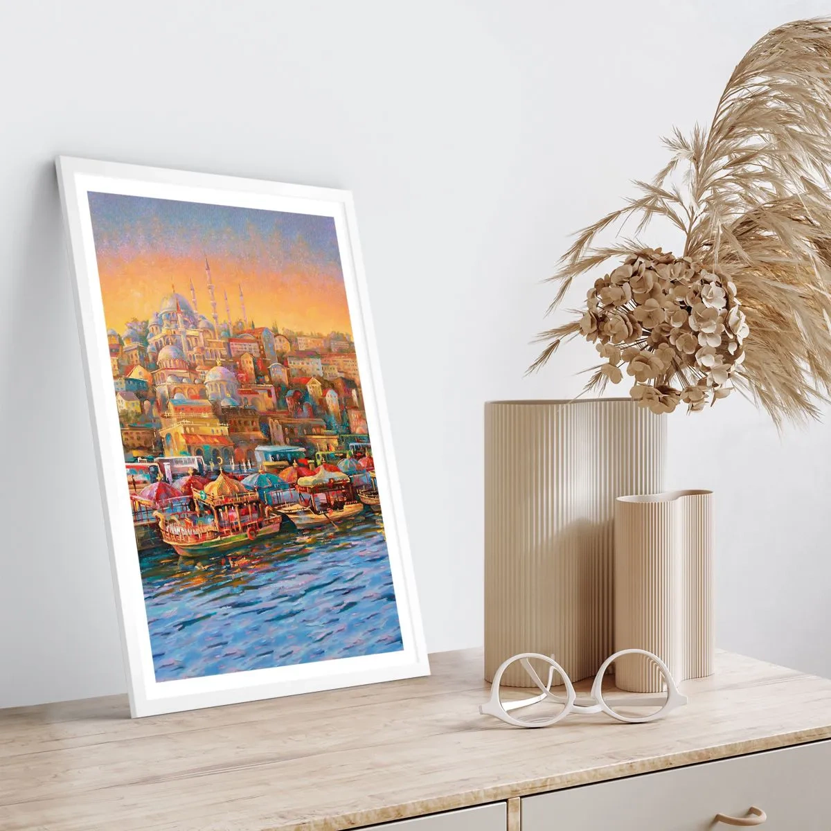 Poster in white frmae - Istanbul Story - 30x40 cm