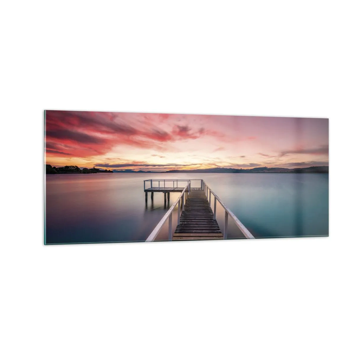 Glass picture - Mild Flame of an Evening - 100x40 cm